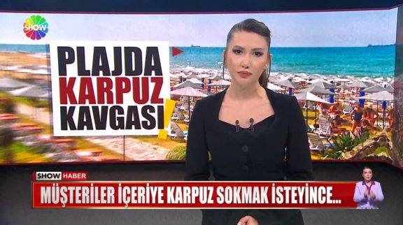 Plajda karpuz kavgası! 