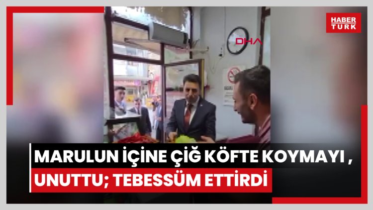 Vali ikram sırasında marulun içine çiğ köfte koymayı unuttu; görüntüler tebessüm ettirdi