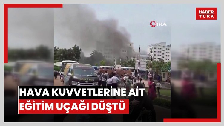 Bangladeş'te hava kuvvetlerine ait eğitim uçağı, okul yerleşkesine düştü: 1 ölü