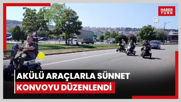 Akülü araçlarla sünnet konvoyu düzenlendi