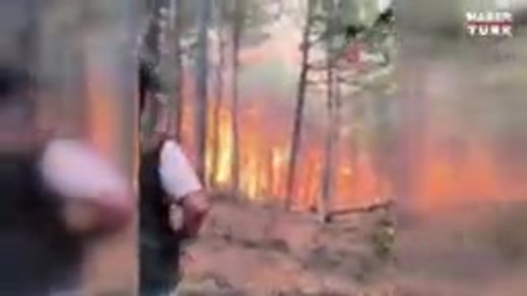 Ekiplerin yangının ortasında kaldığı o anların görüntüleri ortaya çıktı