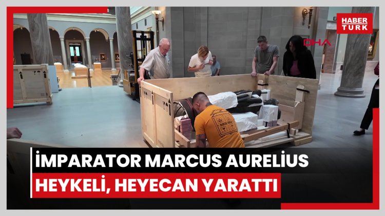 İmparator Marcus Aurelius heykeli, Burdur'da heyecan yarattı