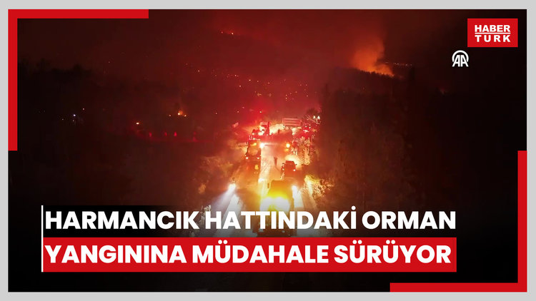 Orhaneli-Harmancık hattındaki orman yangınına müdahale sürüyor