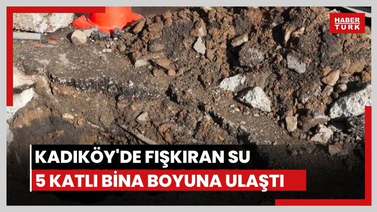 Fışkıran su 5 katlı bina boyuna ulaştı