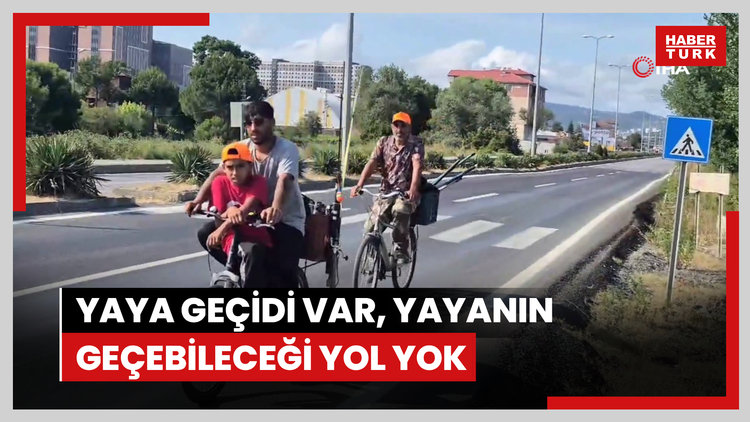 Yaya geçidi var, yayanın geçebileceği yol yok