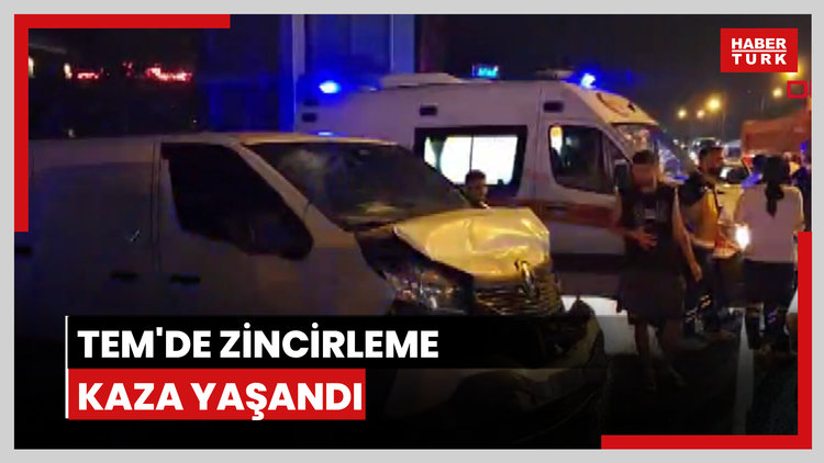 TEM'de çok sayıda aracın karıştığı zincirleme kaza