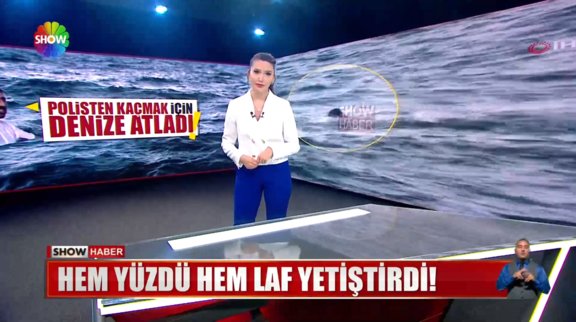 Hem yüzdü hem laf yetiştirdi! 