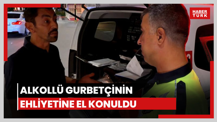 Alkollü gurbetçinin ehliyetine el konuldu