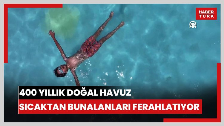 Erciyes'in suyuyla beslenen 400 yıllık doğal havuz sıcaktan bunalanları ferahlatıyor