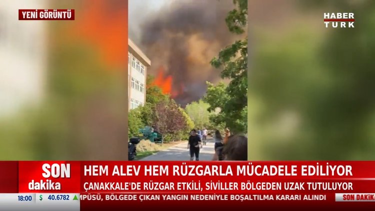 Çanakkale'de yangın çıktı