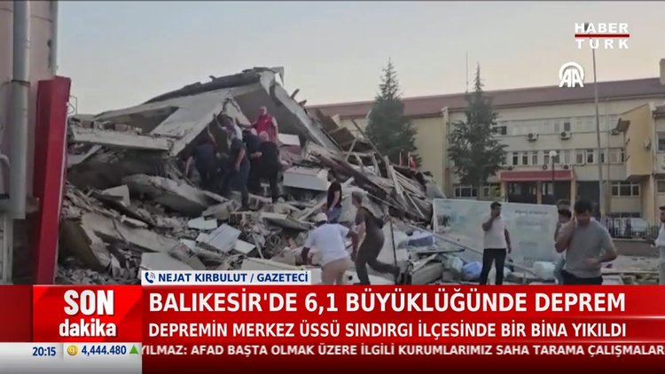 Balıkesir'de bir bina yıkıldı
