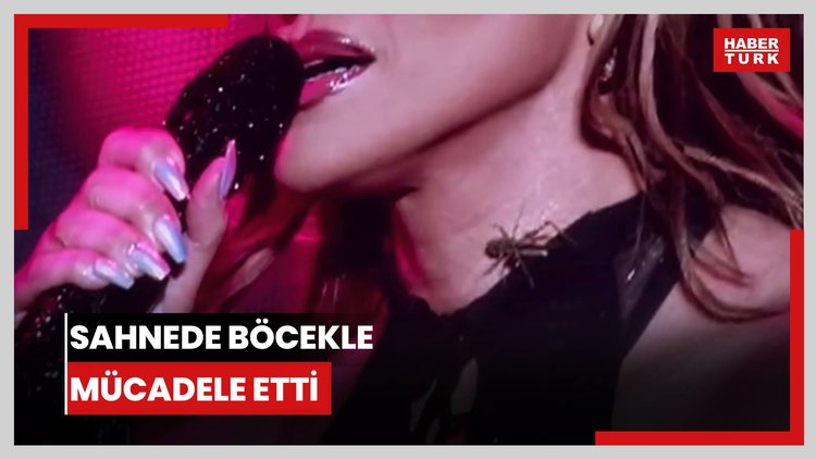 Sahnede böcekle mücadele etti