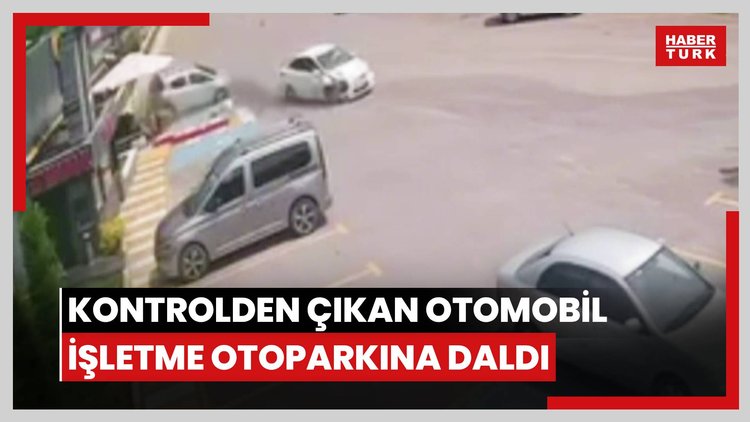 Bolu Dağı'nda kontrolden çıkan otomobil işletme otoparkına daldı: O anlar kamerada