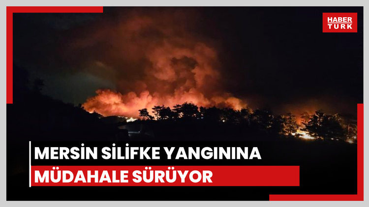 Mersin'de yangın devam ediyor