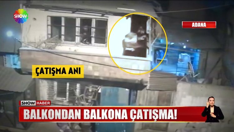 Balkondan balkona silahlı çatışma!