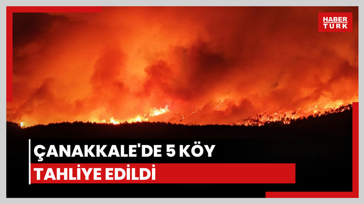 Çanakkale'de çıkan orman yangınında 5 köy tahliye edildi