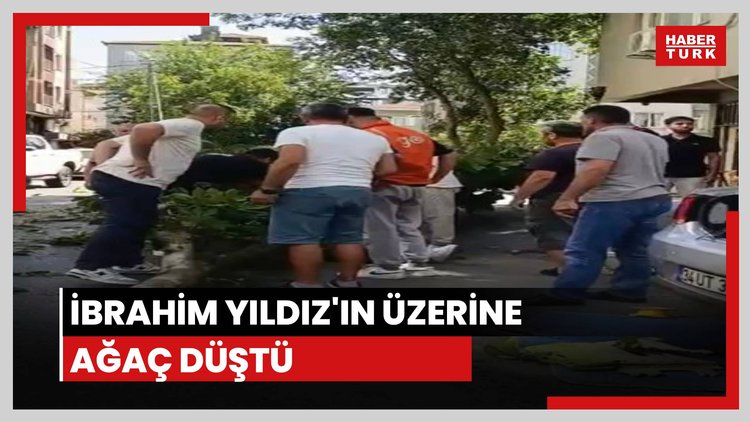 Oyuncu İbrahim Yıldız'ın üzerine ağaç devrildi