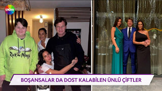 Eski çiftler yollarına dostca devam etti.