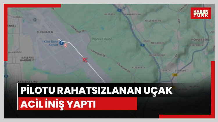 Pilotu rahatsızlanan uçak acil iniş yaptı