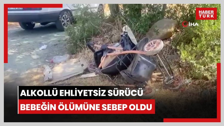 Düğün dönüşü, alkollü ehliyetsiz sürücünün çarpmasıyla bebek arabasında can veren 9 aylık Miran battaniyesiyle defnedildi