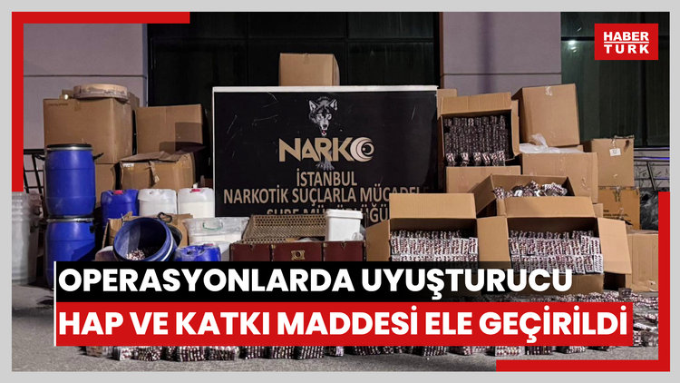 İstanbul ve Kocaeli'de düzenlenen uyuşturucu operasyonlarında 3 milyon ve 40 bin 711 uyuşturucu hap ve 52,5 kilogram katkı maddesi ele geçirildi