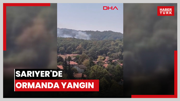 Sarıyer'de ormanda yangın