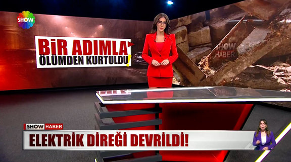 Elektrik direği devrildi!