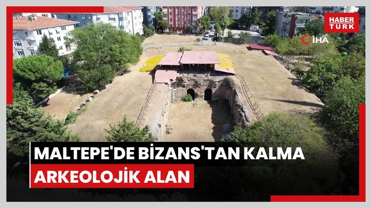 Maltepe'de apartmanların arasında Bizans'tan kalma arkeolojik alan