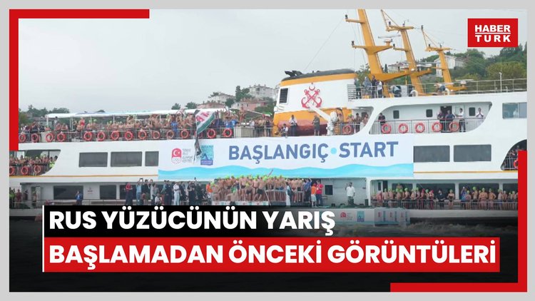 Rus yüzücünün yarış başlamadan önceki görüntüleri