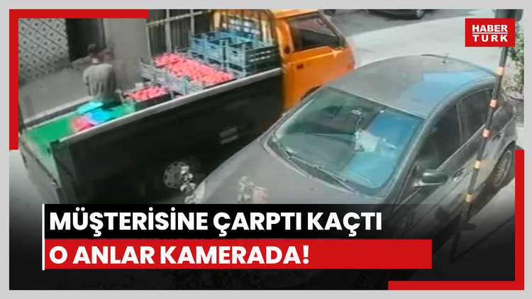 Müşterisine çarpıp kaçtı!