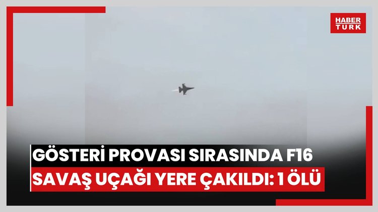 Polonya'da gösteri provası sırasında F16 savaş uçağı yere çakıldı: 1 ölü
