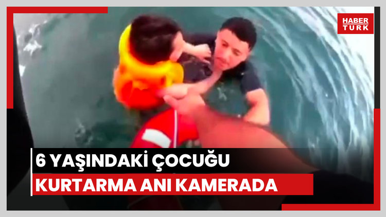 6 yaşındaki çocuğu kurtarma anı kamerada