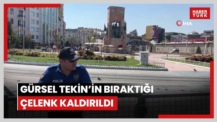 Gürsel Tekin'in Taksim Cumhuriyet anıtına bıraktığı çelenk kaldırıldı