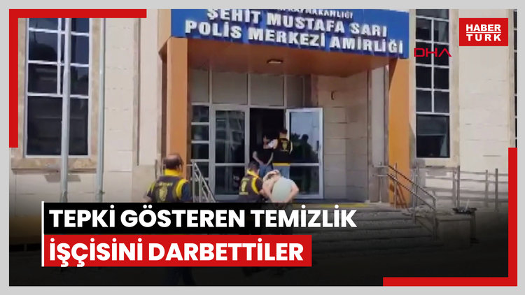 Balkondan sokağa çöp atıp, tepki gösteren temizlik işçisini darbettiler