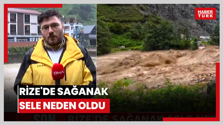 Rize'de sağanak sele neden oldu