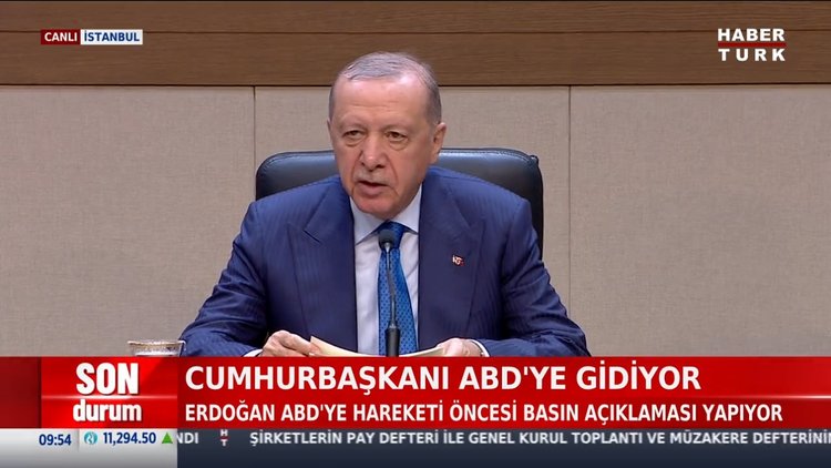 Cumhurbaşkanı Erdoğan'dan ABD ziyareti öncesi açıklamalar