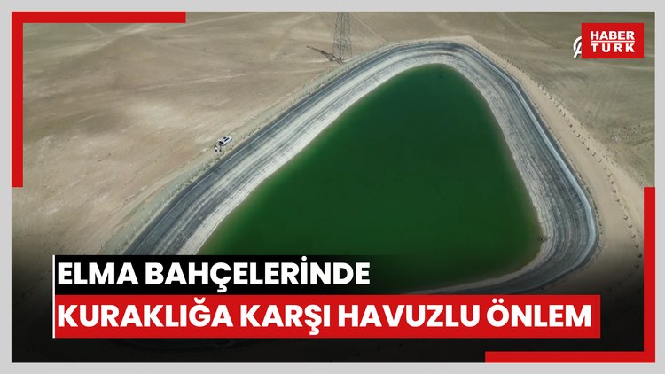 Elma bahçelerinde kuraklığa karşı havuzlu önlem