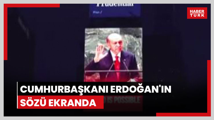 Cumhurbaşkanı Erdoğan'ın sözü ekranda