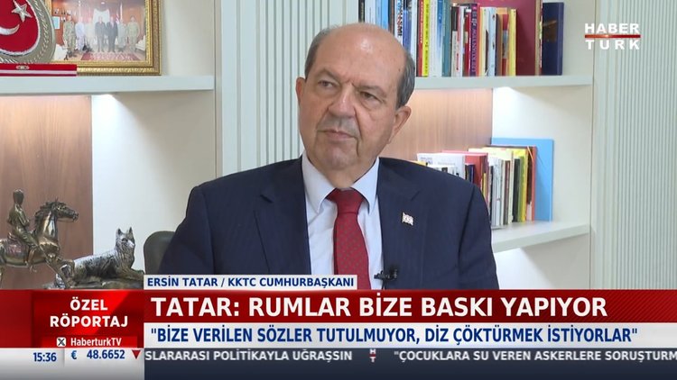 KKTC Cumhurbaşkanı Tatar Habertürk'e konuştu