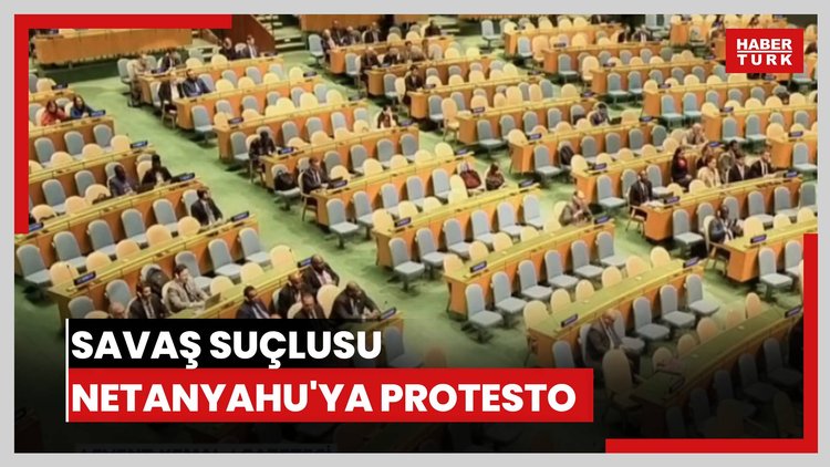 Savaş suçlusu Netanyahu'ya protesto