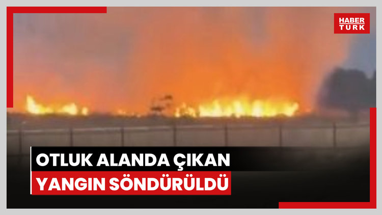 Küçükçekmece'de otluk alanda çıkan yangın söndürüldü