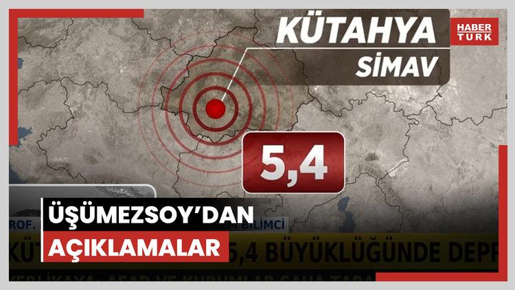 Simav'da 5,4 büyüklüğünde deprem! Üşümezsoy'dan açıklamalar