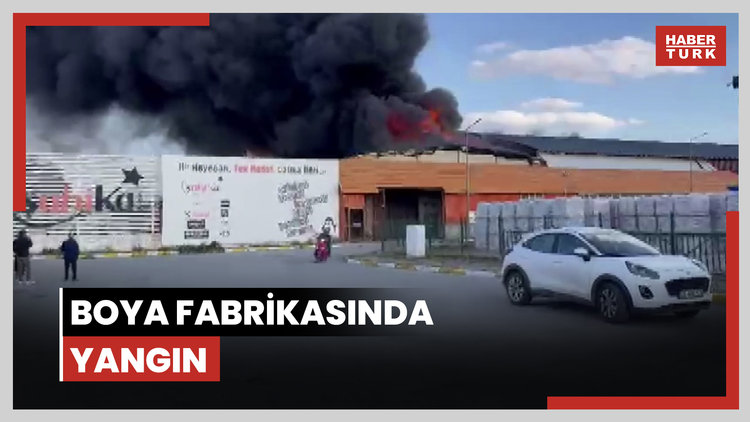 Erzurum'da boya fabrikasında yangın