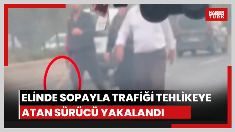Eli sopalı sürücü yakalandı