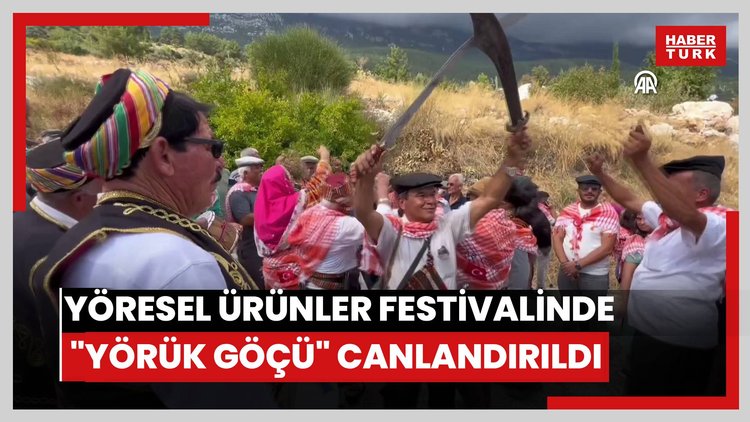 Yöresel Ürünler Festivalinde "Yörük göçü" canlandırıldı