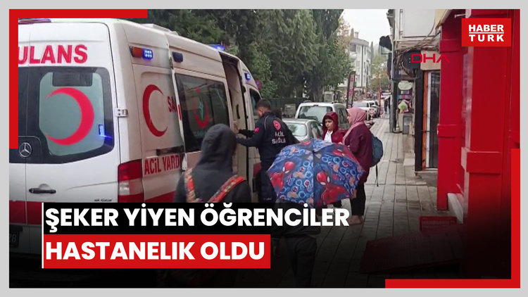 Kantinden şeker alıp yiyen 9 öğrenci, zehirlenme şüphesiyle hastaneye kaldırıldı
