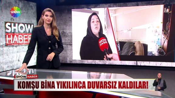 Komşu bina yıkılınca duvarsız kaldılar! 