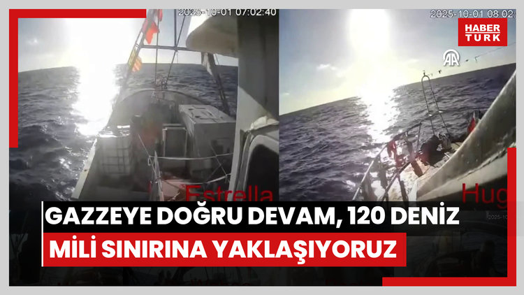 Küresel Sumud Filosu: Gazzeye doğru devam, 120 deniz mili sınırına yaklaşıyoruz