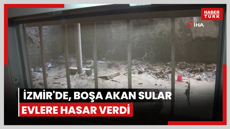 Kuraklık yaşayan İzmir'de, boşa akan sular evlere hasar verdi