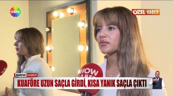 Kuaföre uzun saçla girdi, kısa yanık saçla çıktı!